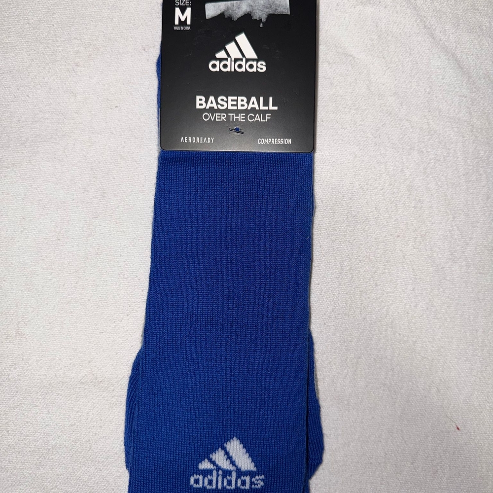 Adidas Men's Blue Baseball Over the Calf Socks